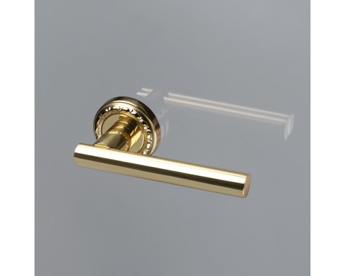 Дверная ручка Extreza CLASSIC PIVOT 132 на круглом основании R02 полированная латунь F01 Дверная ручка Extreza CLASSIC PIVOT 132 на круглом основании R02 полированная латунь F01