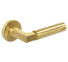 Дверная ручка Extreza STEM-R16-F02 (STEM 135) матовая латунь глянец F07