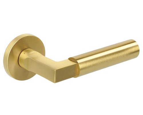 Дверная ручка Extreza STEM-R16-F02 (STEM 135) матовая латунь глянец F07