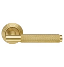 Дверная ручка Extreza Classic TUBA 126 круглая розетка R05 матовая латунь глянец F07