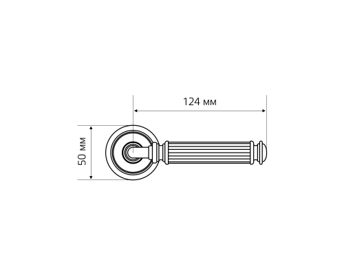 Дверная ручка Extreza BENITO-R01-F05 (BENITO 307) матовый хром Дверная ручка Extreza BENITO-R01-F05 (BENITO 307) матовый хром