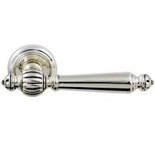 Дверная ручка Extreza Classic DANIEL 308 круглая розетка R01 натуральное серебро с черным F24