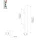 Ручка-скоба дверная Extreza Hi-Tech 84130-150 (высота 1500 мм, межос. 1300 мм) INOX нержавеющая сталь