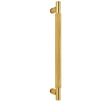 Ручка дверная скоба Extreza Hi-Tech TUBA (Туба) 126 (высота 350 мм, межос. 300 мм) полированная латунь F01