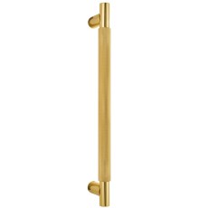 Ручка дверная скоба Extreza Hi-Tech TUBA (Туба) 126 (высота 350 мм, межос. 300 мм) полированная латунь F01