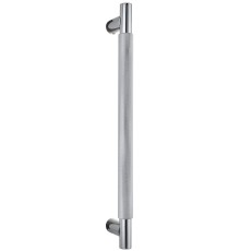 Ручка дверная скоба Extreza Hi-Tech TUBA (Туба) 126 (высота 350 мм, межос. 300 мм) полированный хром F04