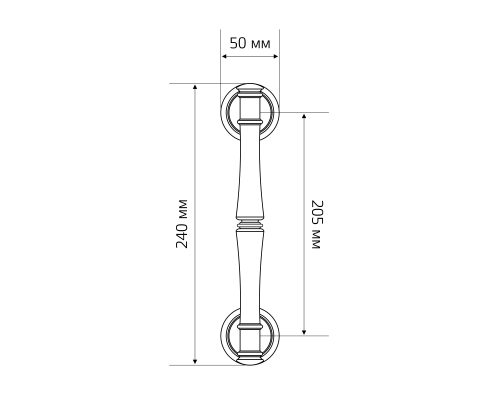 Ручка дверная скоба Extreza PIERO (Пьеро) 326 R01 черный матовый F22
