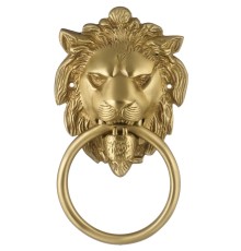 Стучалка для двери декоративная Extreza LEO матовая латунь F02