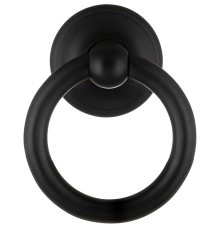 Стучалка для двери Extreza D110 круглая, цвет черный матовый F02 (d-110 mm)
