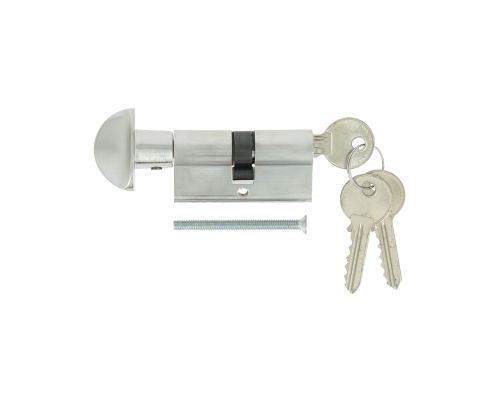 Цилиндровый механизм Extreza AS-70C-KNOB-1 35x35 мм, ключ-вертушка, матовый хром F05