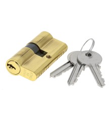 Цилиндровый механизм Extreza AS-70 30x40 мм, ключ-ключ, полированная латунь F01