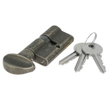 Цилиндровый механизм Extreza AS-60С ключ-вертушка (KNOB-1) 25x10x25 (30/30) античное серебро F45