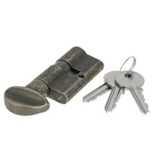 Цилиндровый механизм Extreza AS-60С ключ-вертушка (KNOB-1) 25x10x25 (30/30) античное серебро F45