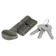 Цилиндровый механизм Extreza AS-60С ключ-вертушка (KNOB-1) 25x10x25 (30/30) античное серебро F45
