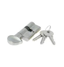 Цилиндровый механизм Extreza AS-70C-KNOB-1 30x40 мм, ключ-вертушка, матовый хром F05