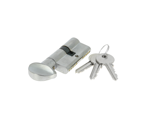 Цилиндровый механизм Extreza AS-70C-KNOB-1 30x40 мм, ключ-вертушка, матовый хром F05