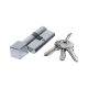 Цилиндровый механизм Extreza AS-70C-KNOB-2 35x35 мм, ключ-вертушка, матовый хром F05
