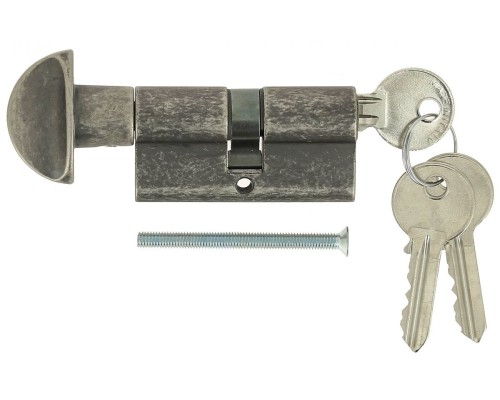 Цилиндровый механизм Extreza AS-60С ключ-вертушка (KNOB-1) 25x10x25 (30/30) античное серебро F45 Цилиндровый механизм Extreza AS-60С ключ-вертушка (KNOB-1) 25x10x25 (30/30) античное серебро F45