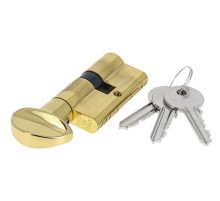 Цилиндровый механизм Extreza AS-70C-KNOB-1 35x35 мм, ключ-вертушка, полированная латунь F01