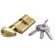 Цилиндровый механизм Extreza AS-70C-KNOB-1 40x30 мм, (35x10x25) ключ-вертушка, матовая латунь F02