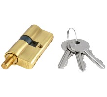 Цилиндровый механизм Extreza AS-60С ключ-шток 25x10x25 (30/30) полированная латунь F01