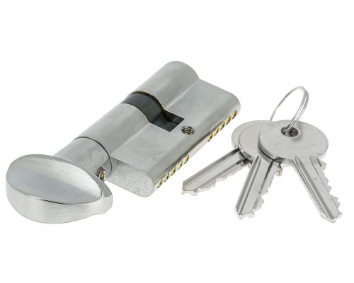Цилиндровый механизм Extreza AS-70C-KNOB-1 40x30 мм, (35x10x25) ключ-вертушка, матовый хром F05