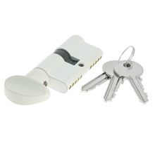 Цилиндровый механизм Extreza AS-60С ключ-вертушка (KNOB-1) 25x10x25 (30/30) белый матовый F26