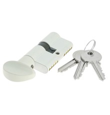 Цилиндровый механизм Extreza AS-60С ключ-вертушка (KNOB-1) 25x10x25 (30/30) белый матовый F26
