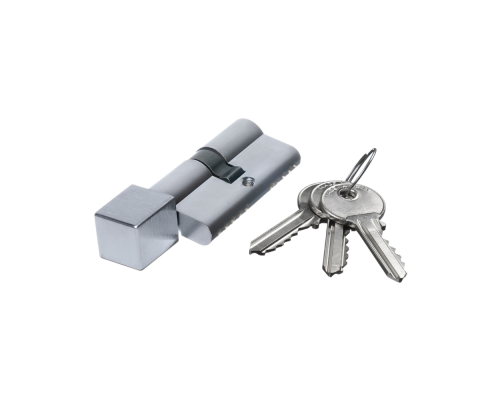 Цилиндровый механизм Extreza AS-70C-KNOB-2 30x40 мм, ключ-вертушка, матовый хром F05