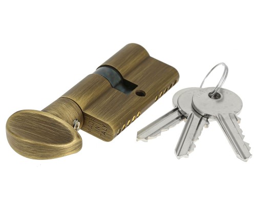 Цилиндровый механизм Extreza AS-60С ключ-вертушка (KNOB-1) 25x10x25 (30/30) матовая бронза F03 Цилиндровый механизм Extreza AS-60С ключ-вертушка (KNOB-1) 25x10x25 (30/30) матовая бронза F03