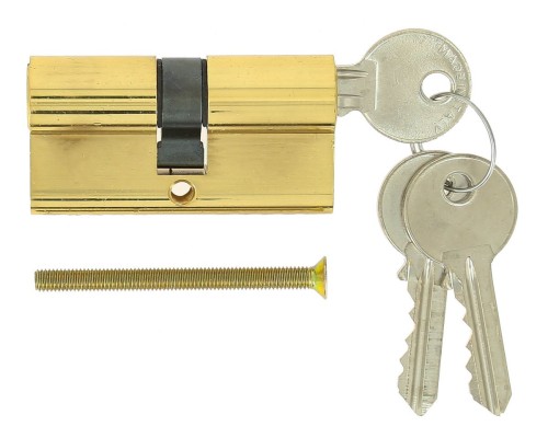 Цилиндровый механизм Extreza AS-70 35x35 мм, ключ-ключ, полированная латунь F01