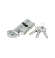 Цилиндровый механизм Extreza AS-70C-KNOB-1 40x30 мм, (35x10x25) ключ-вертушка, полированный хром F04