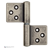 143FA032D_T Петля накладная без врезки ALDEGHI 32x35 античное серебро ЛЕВАЯ