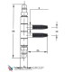 2551DAI.01 Петля ввертная Ø9 с декоративной пешкой полированная латунь (13 kg)