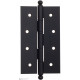 Дверная петля универсальная с круглым колпачком Fratelli Cattini CR152 152x90x3 NM матовый черный