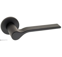 Дверная ручка на круглом основании Fratelli Cattini CINQUE 7FS-NM матовый черный