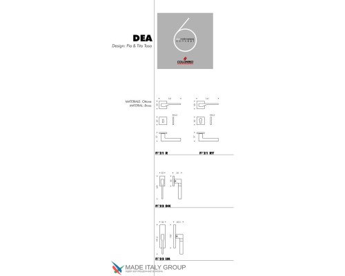 Дверная ручка на квадратном основании COLOMBO Dea FF21RSB-CM матовый хром Дверная ручка на квадратном основании COLOMBO Dea FF21RSB-CM матовый хром
