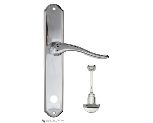 Дверная ручка на планке Fratelli Cattini LAVERA WC-2 PL02-CR полированный хром Дверная ручка на планке Fratelli Cattini LAVERA WC-2 PL02-CR полированный хром