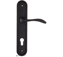 Дверная ручка на планке Fratelli Cattini LUCCIA CYL PL288-NM матовый черный