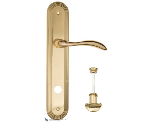 Дверная ручка на планке Fratelli Cattini LUCCIA WC-2 PL288-OLV полированная латунь Дверная ручка на планке Fratelli Cattini LUCCIA WC-2 PL288-OLV полированная латунь