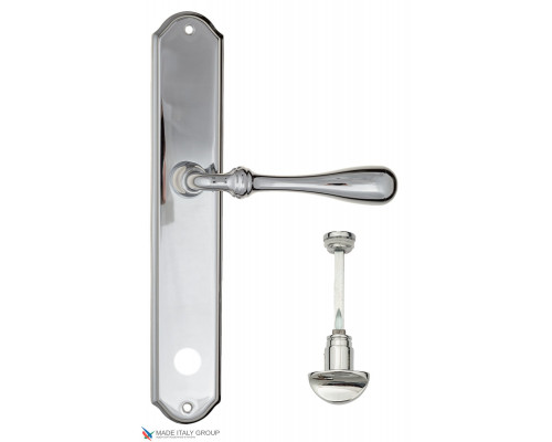 Дверная ручка на планке Fratelli Cattini RETRO WC-2 PL02-CR полированный хром Дверная ручка на планке Fratelli Cattini RETRO WC-2 PL02-CR полированный хром