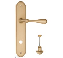 Дверная ручка на планке Fratelli Cattini RETRO WC-2 PL257-BS матовая латунь