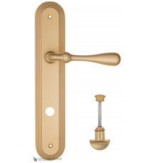 Дверная ручка на планке Fratelli Cattini RETRO WC-2 PL288-BS матовая латунь