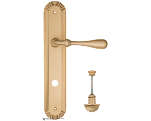 Дверная ручка на планке Fratelli Cattini RETRO WC-2 PL288-BS матовая латунь Дверная ручка на планке Fratelli Cattini RETRO WC-2 PL288-BS матовая латунь