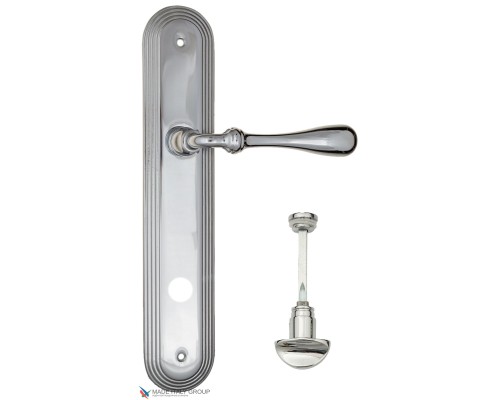 Дверная ручка на планке Fratelli Cattini RETRO WC-2 PL288-CR полированный хром Дверная ручка на планке Fratelli Cattini RETRO WC-2 PL288-CR полированный хром