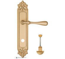 Дверная ручка на планке Fratelli Cattini RETRO WC-2 PL96-BS матовая латунь