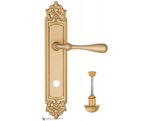 Дверная ручка на планке Fratelli Cattini RETRO WC-2 PL96-BS матовая латунь Дверная ручка на планке Fratelli Cattini RETRO WC-2 PL96-BS матовая латунь