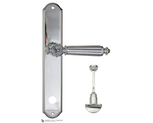 Дверная ручка на планке Fratelli Cattini TORCELLO WC-2 PL02-CR полированный хром Дверная ручка на планке Fratelli Cattini TORCELLO WC-2 PL02-CR полированный хром