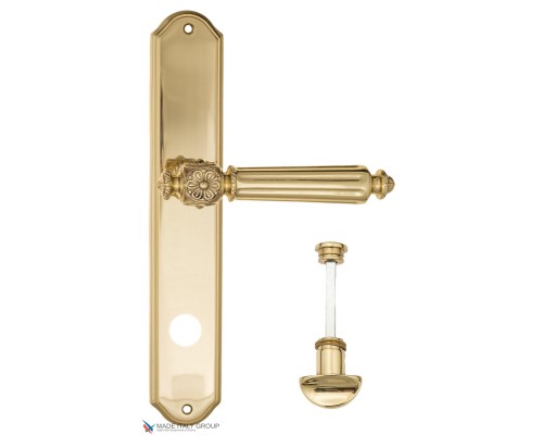 Дверная ручка на планке Fratelli Cattini TORCELLO WC-2 PL02-OLV полированная латунь Дверная ручка на планке Fratelli Cattini TORCELLO WC-2 PL02-OLV полированная латунь