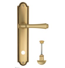 Дверная ручка Venezia CALLISTO WC-2 на планке PL98 французское золото + коричневый